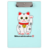 Manekineko-Glückliche Katze (Katze zuwinkend) Klemmbrett (Vorderseite)