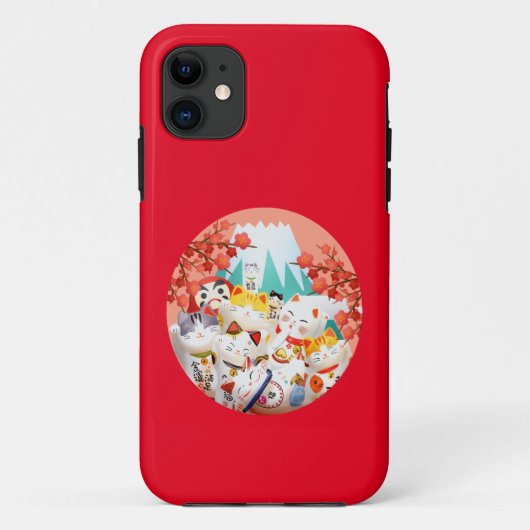 Manekineko Hanami Party Case-Mate iPhone Hülle (Rückseite)