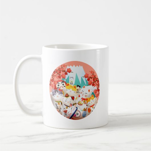 Manekineko Hanami Party Kaffeetasse (Links)