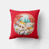 Manekineko Hanami Party Kissen (Rückseite)