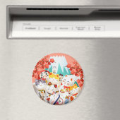 Manekineko Hanami Party Magnet (In Situ (Geschirrspüler))