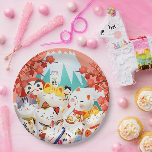 Manekineko Hanami Party Pappteller (Party)