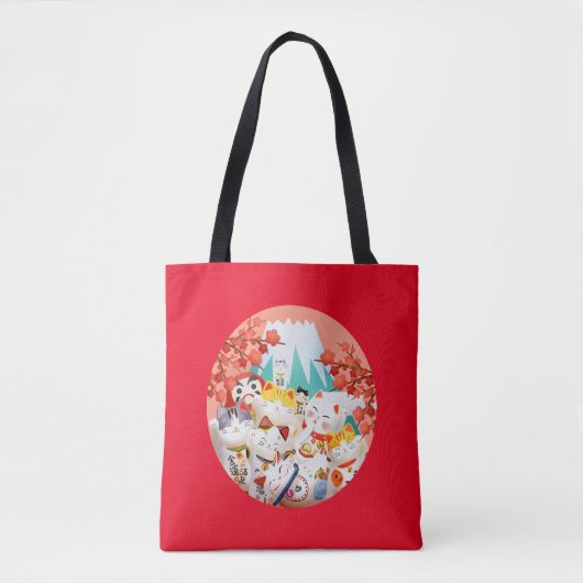 Manekineko Hanami Party Tasche (Vorderseite)