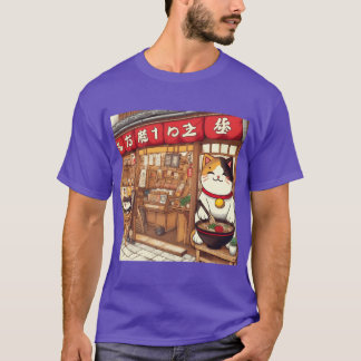 Manekineko im Ramen-Shop Oversized T-Shirt