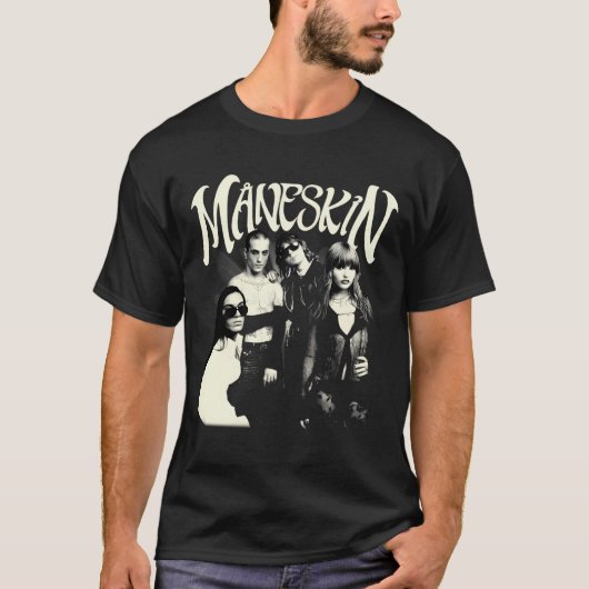 Maneskin Band Retro T-Shirt (Vorderseite)