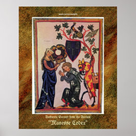 Manesse Codex Auszug Religiöse Kunst Print Poster