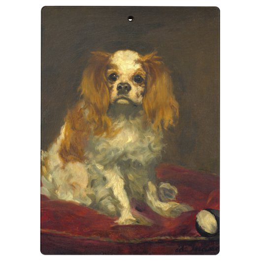 Manet A King Charles Spaniel Klemmbrett (Rückseite)