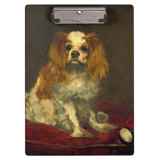 Manet A King Charles Spaniel Klemmbrett (Vorderseite)