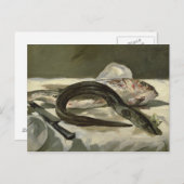 Manet | Aal and Red Mullet, 1864 Postkarte (Vorne/Hinten)