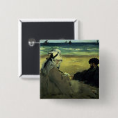 Manet | auf dem Strand, 1873 Button (Vorne & Hinten)