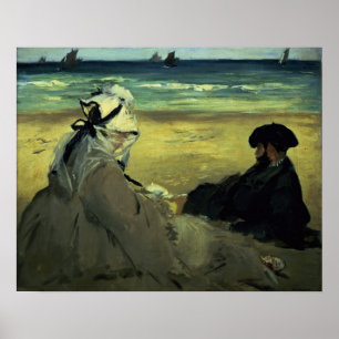 Manet auf dem Strand, 1873 Poster