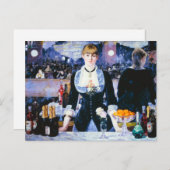 Manet Bar at the Folies Bergere Postcard Postkarte (Vorne/Hinten)