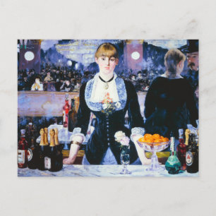 Manet Bar at the Folies Bergere Postcard Postkarte