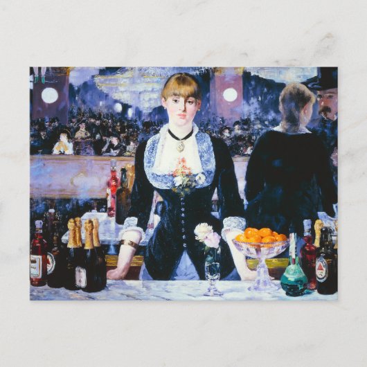 Manet Bar at the Folies Bergere Postcard Postkarte (Vorderseite)
