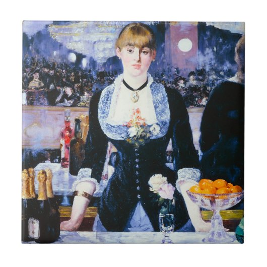 Manet Bar beim Folies Bergere Fliese (Vorderseite)