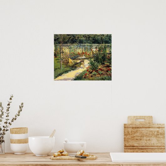 Manet - Bench (Mein Garten), 1881 Poster (Küche)