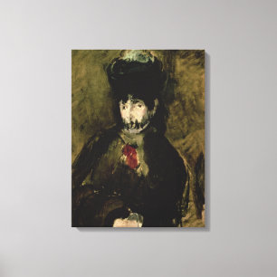 Manet   Berthe Morisot, die einen Schleier, 1872 Leinwanddruck