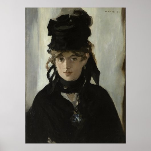 Manet Berthe Morisot mit Bouquet von Violets Poster (Vorne)