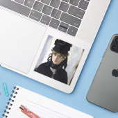 Manet - Berthe Morisot mit einem Blumenstrauß Aufkleber (Laptop mit iPhone)