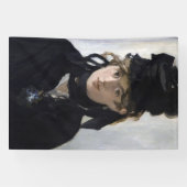 Manet - Berthe Morisot mit einem Blumenstrauß Banner (Horizontal)