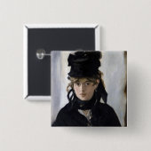 Manet - Berthe Morisot mit einem Blumenstrauß Button (Vorne & Hinten)