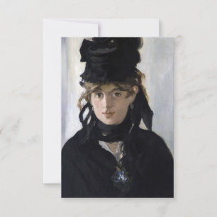 Manet - Berthe Morisot mit einem Blumenstrauß Dankeskarte
