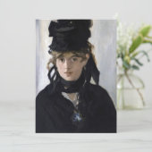 Manet - Berthe Morisot mit einem Blumenstrauß Einladung (Stehend Vorderseite)