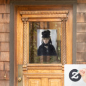 Manet - Berthe Morisot mit einem Blumenstrauß Fensteraufkleber (Haustür)