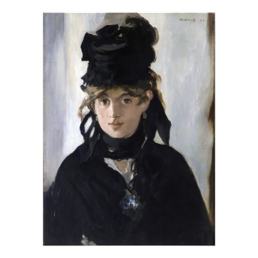 Manet - Berthe Morisot mit einem Blumenstrauß Fotodruck (Vorne)