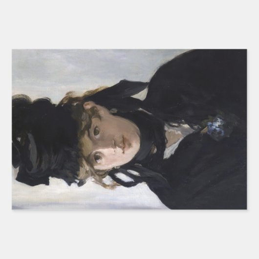 Manet - Berthe Morisot mit einem Blumenstrauß Geschenkpapier Set (Vorderseite 2)