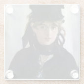 Manet - Berthe Morisot mit einem Blumenstrauß Glasuntersetzer (Rückseite)