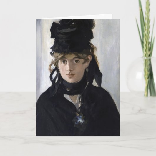 Manet - Berthe Morisot mit einem Blumenstrauß Karte (Vorderseite)