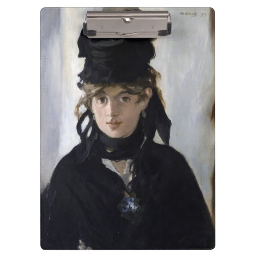 Manet - Berthe Morisot mit einem Blumenstrauß Klemmbrett (Vorderseite)