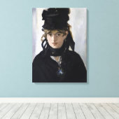 Manet - Berthe Morisot mit einem Blumenstrauß Leinwanddruck (Insitu (Holzboden))