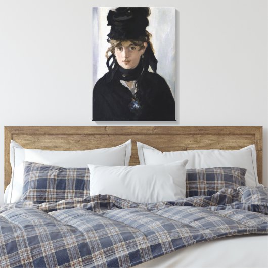 Manet - Berthe Morisot mit einem Blumenstrauß Leinwanddruck (Insitu (Schlafzimmer))
