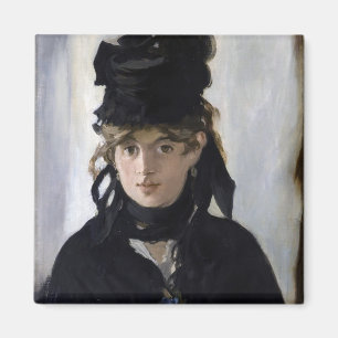 Manet - Berthe Morisot mit einem Blumenstrauß Magnet