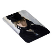 Manet - Berthe Morisot mit einem Blumenstrauß Magnet (Rechte Seite)