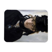 Manet - Berthe Morisot mit einem Blumenstrauß Magnet (Horizontal)