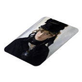 Manet - Berthe Morisot mit einem Blumenstrauß Magnet (Linke Seite)