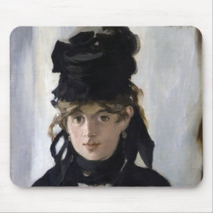 Manet - Berthe Morisot mit einem Blumenstrauß Mousepad