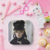 Manet - Berthe Morisot mit einem Blumenstrauß Pappteller (Party)