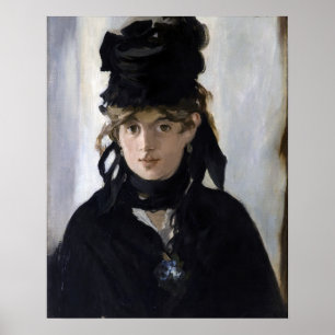 Manet - Berthe Morisot mit einem Blumenstrauß Poster