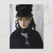 Manet - Berthe Morisot mit einem Blumenstrauß Postkarte (Vorderseite)