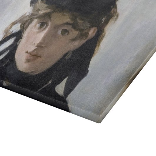 Manet - Berthe Morisot mit einem Blumenstrauß Schneidebrett (Ecke)