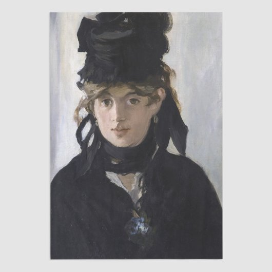 Manet - Berthe Morisot mit einem Blumenstrauß Seidenpapier