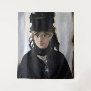 Manet - Berthe Morisot mit einem Blumenstrauß Wandteppich