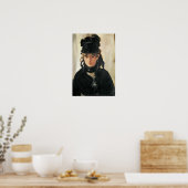 Manet | Berthe Morisot mit einem Bouquet aus Viole Poster (Küche)