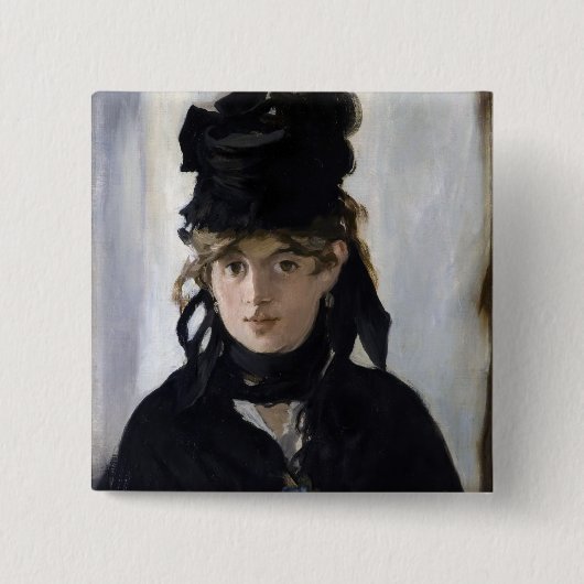 Manet - Berthe Morisot mit einem Veilchenstrauß Button (Vorderseite)