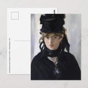 Manet - Berthe Morisot mit einem Veilchenstrauß Postkarte