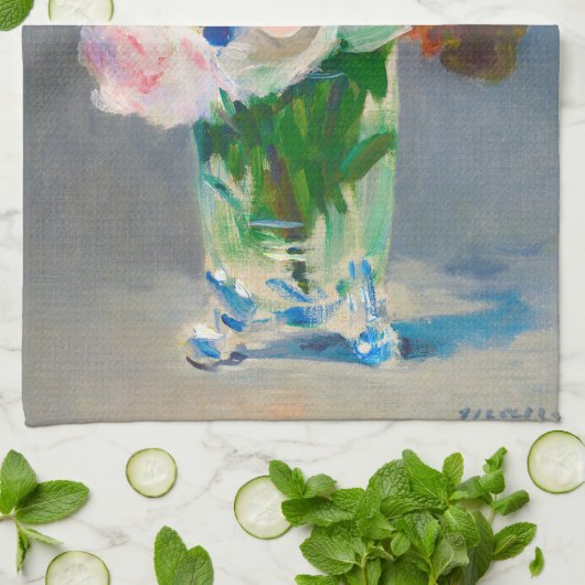 Manet-Blume in einer Crystal Vase Handtuch (Gefaltet)